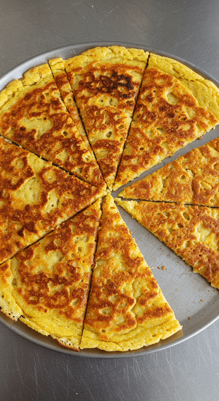 Socca niçoise dorée croustillante galette pois chiches poêle fonte authentique