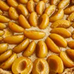 Tarte aux mirabelles simplissime dorée sur table rustique