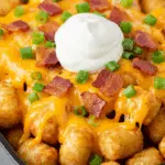 Casserole tater tots style nachos friteuse air fromage fondu