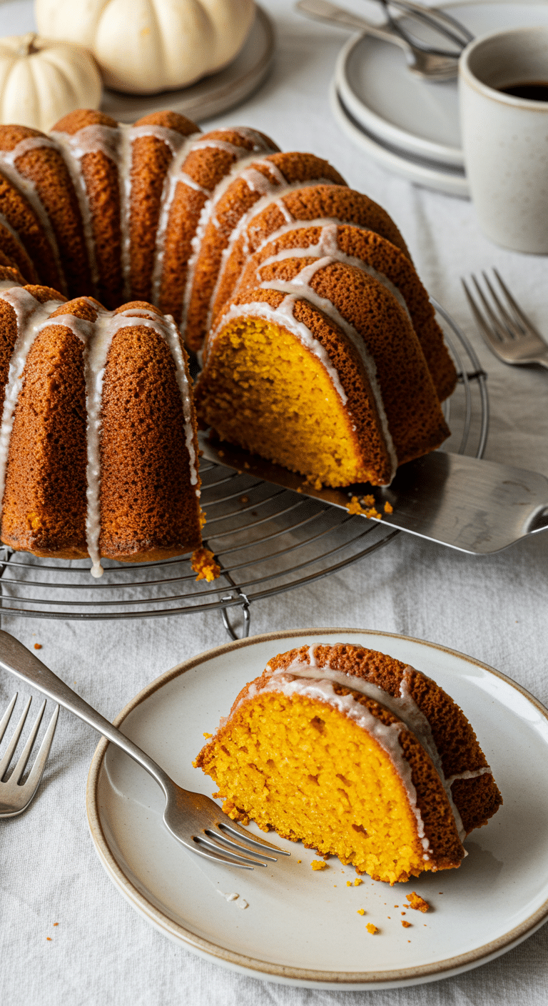 Coffee cake au potimarron crumble glaçage blanc automne
