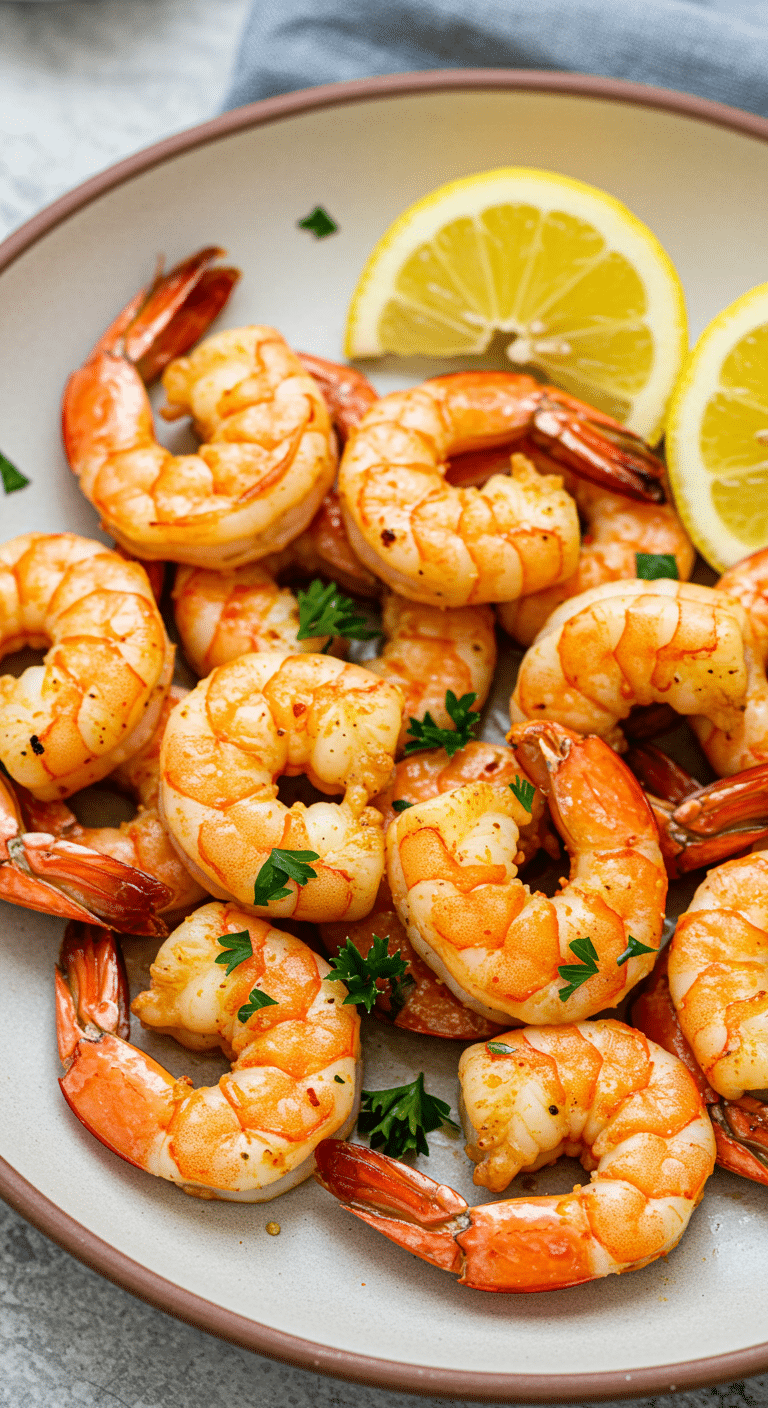 Crevettes grillées espagnole friteuse air plat service méditerranéen