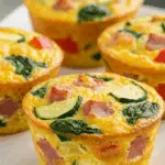 Frittata au jambon et aux légumes dorée fromage fondu italienn