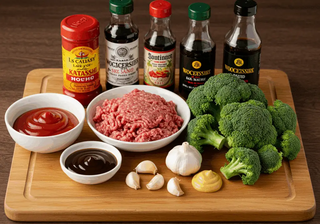 Ingrédients bœuf au brocoli sino-américain authentique