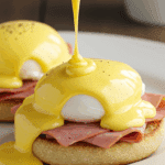Œufs bénédictine au jambon avec sauce hollandaise coulante