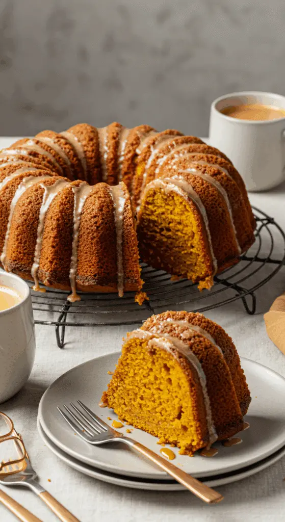 Service coffee cake potimarron tranche café brunch automne