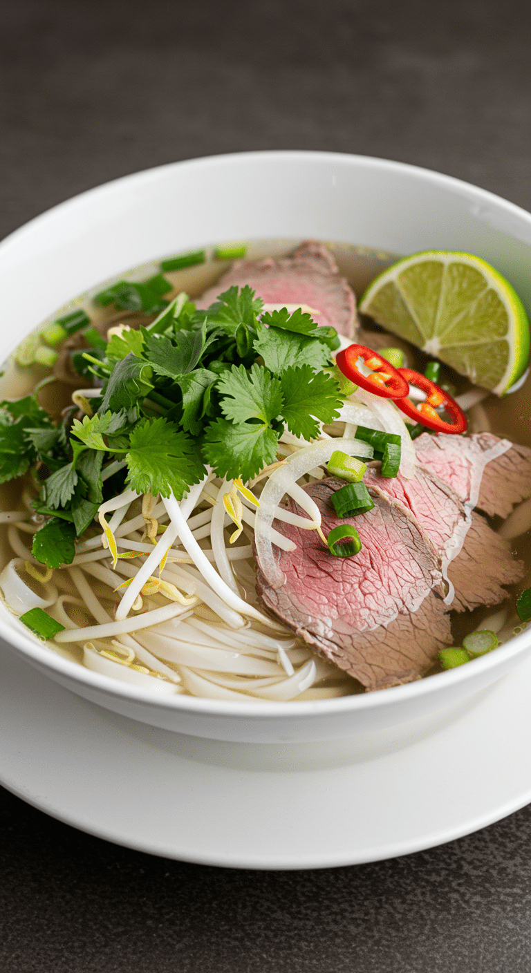 Soupe tonkinoise authentique phở vietnamien bouillon parfumé