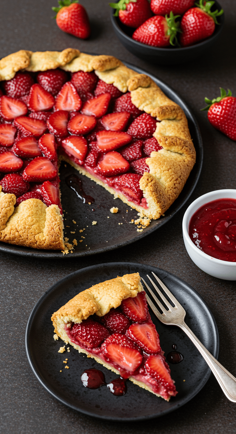 Tarte aux fraises simple française avec crème pâtissière et fraises fraîches