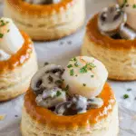 Bouchées à la reine aux Saint-Jacques et champignons élégantes