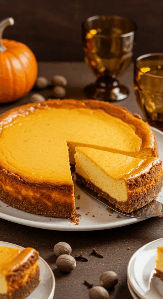 Cheese-cake au potimarron et spéculoos crémeux tranché avec base croustillante