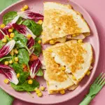 Cheesy quesadillas gouda dinde maïs dorées protéinées fromage fondant