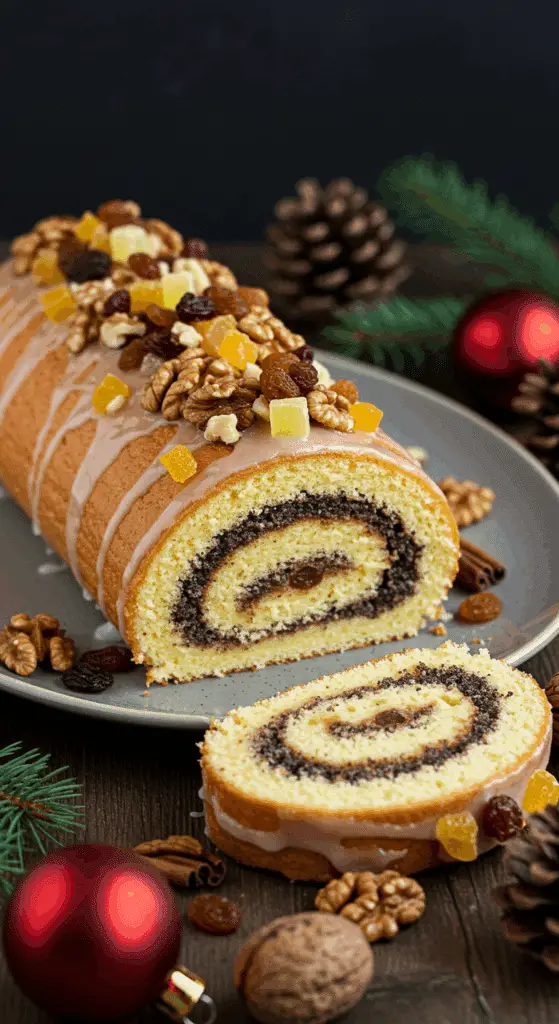 Dessert Noël sans gluten bûche chocolat décorée festive