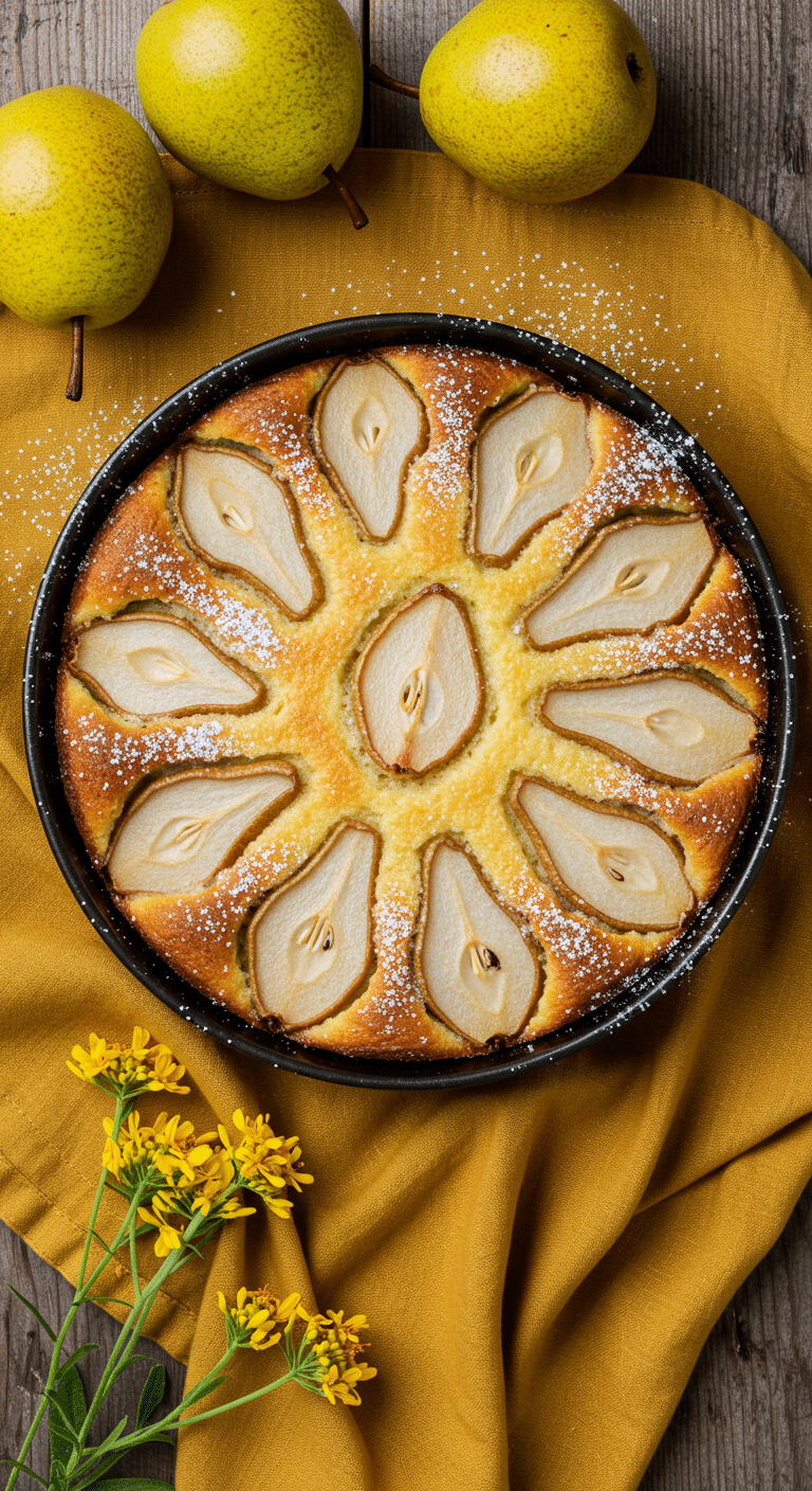 Farz aux poires et lait ribot breton traditionnel surface dorée