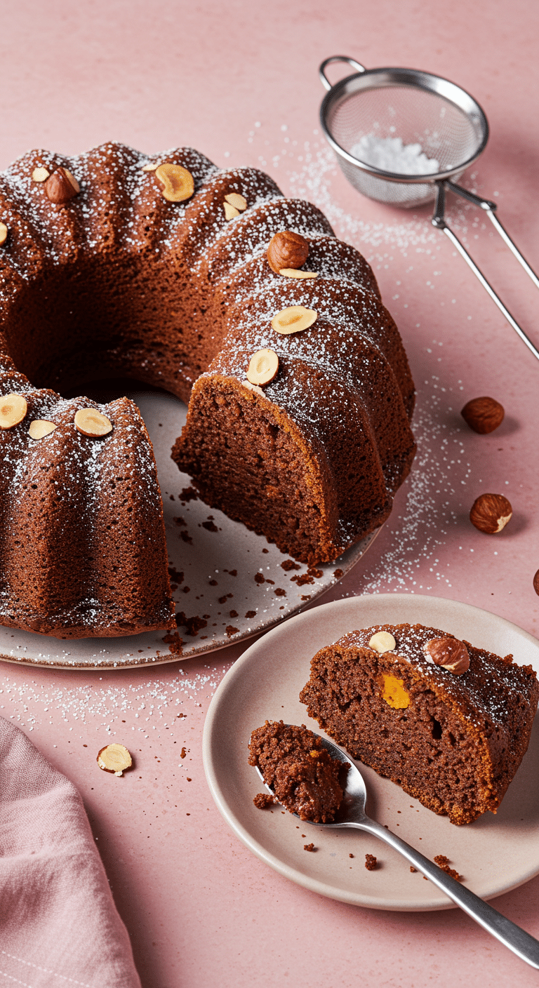 Gâteau chocolat et courge butternut ultra-moelleux avec noisettes concassées