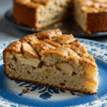 Gâteau moelleux pommes poires glaçage caramélisé automne