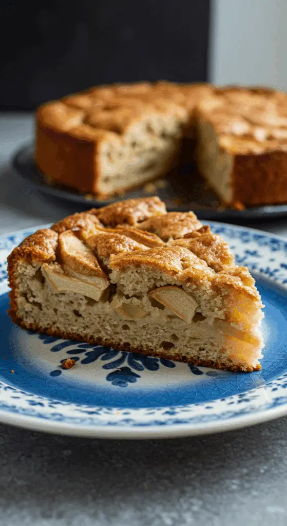 Gâteau moelleux pommes poires glaçage caramélisé automne