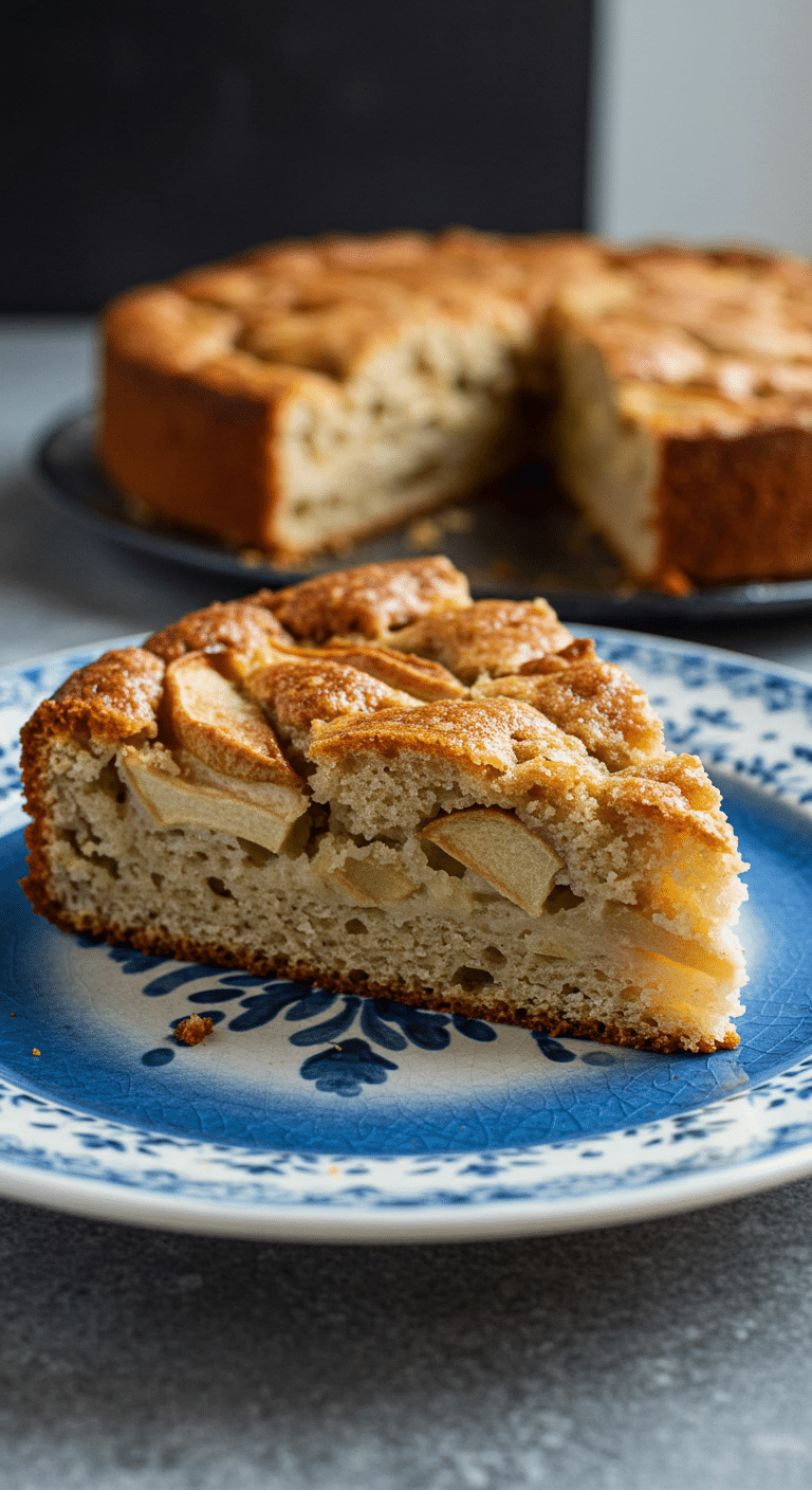 Gâteau moelleux pommes poires glaçage caramélisé automne