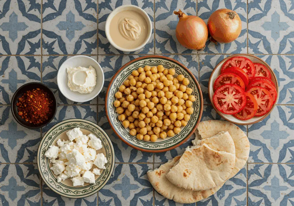 Ingrédients leblebi soupe pois chiches tunisienne épices authentiques
