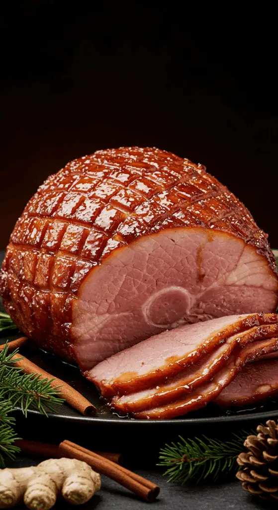 jambon fumé au traeger et glacé à l'érable doré spectaculaire festif