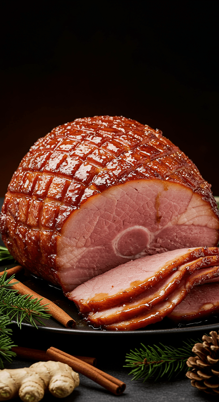 jambon fumé au traeger et glacé à l'érable doré spectaculaire festif