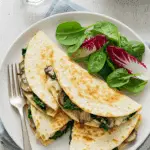 Quesadillas veggie épinards champignons dorées croustillantes garnies fromage fondu