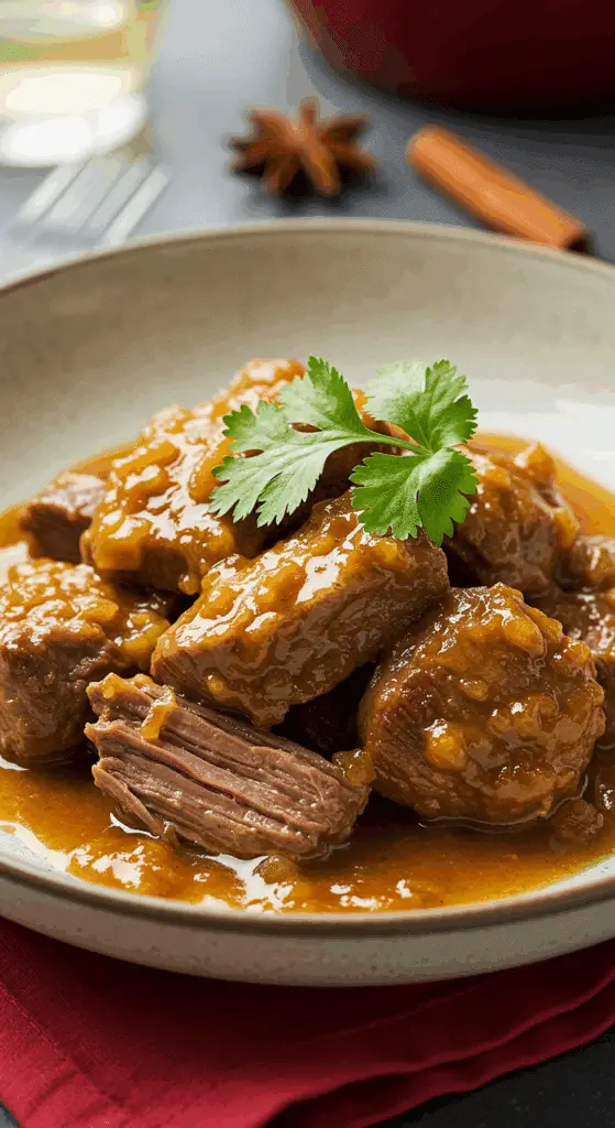 Saisie de l'épaule d'agneau dans cocotte en fonte avec huile d'olive dorée caramélisée