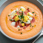 Salmorejo cordobés soupe tomates fraîche andalouse orange veloutée