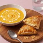 Soupe carotte cumin tiropita feuilletés feta méditerranéenne