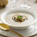 Velouté châtaignes champignons des bois cèpes crème élégant