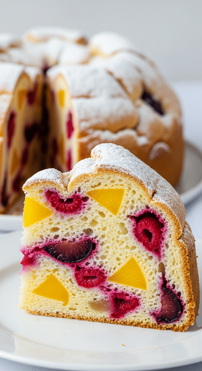 Battue aux fruits moelleuse gourmande gâteau familial tendre