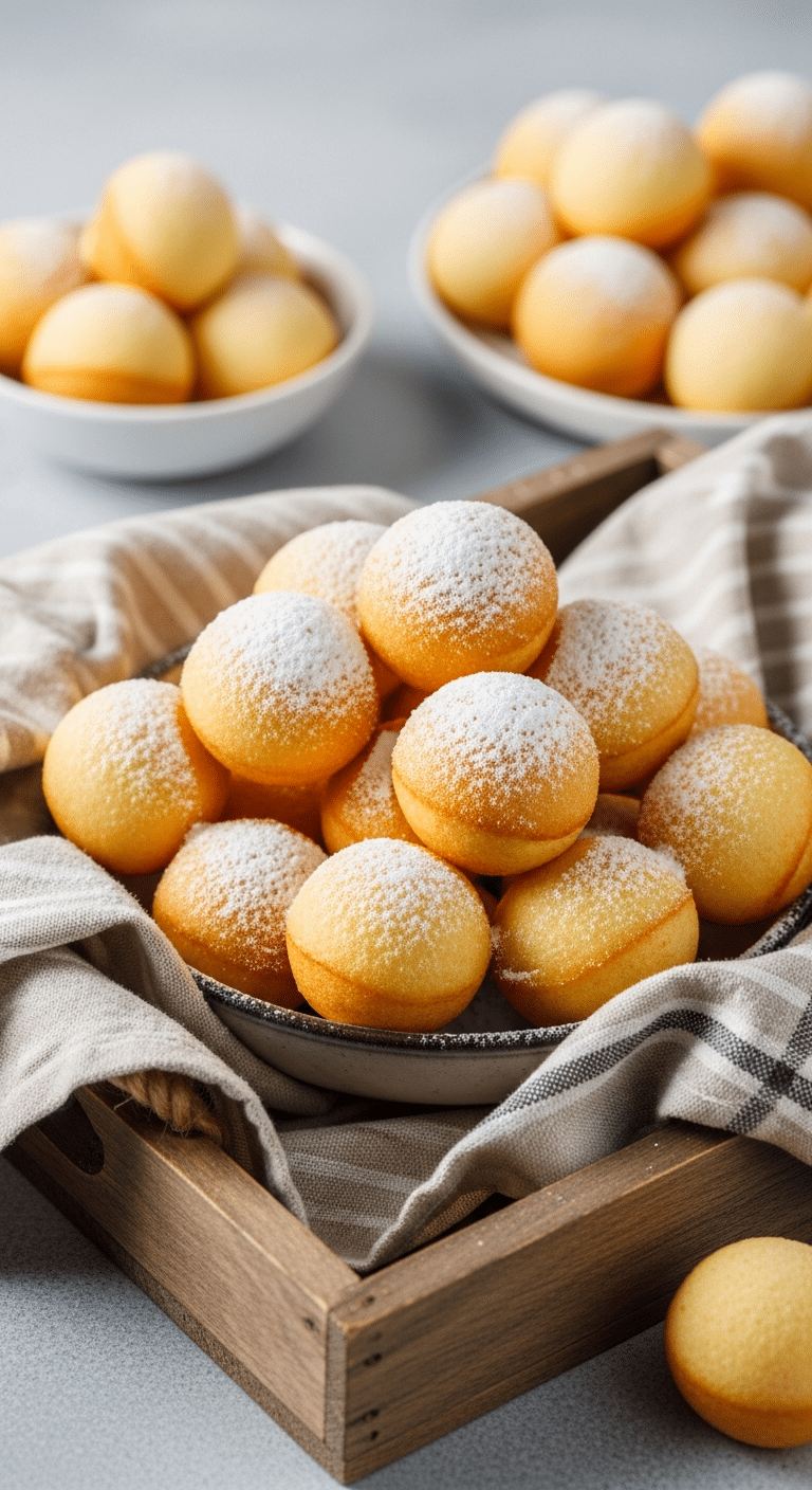 Beignets semoule dorés moelleux enrobage sucre cristallisé parfait