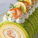 Bûche crevettes avocat citron vert apéritif élégant raffiné