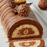 Bûche Ferrero au Companion chocolat praliné décorée élégante festive