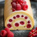Bûche mascarpone-framboise sans cuisson framboises fraîches élégante