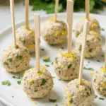 Cake pops thon fromage frais citron bâtonnets élégants