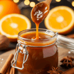 caramel de noël orange épices pain d’épice doré festif magique