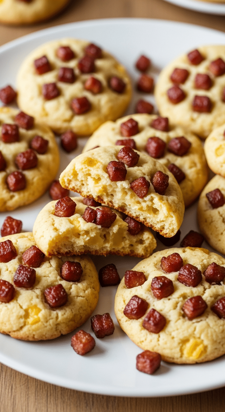 Cookies salés lardons comté apéritif croustillant doré original