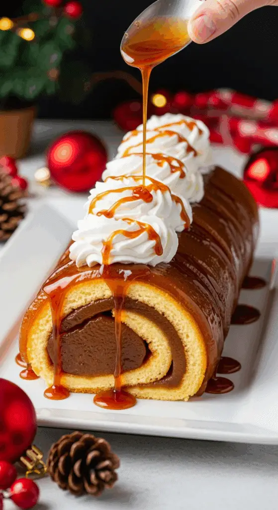 Démoulage spectaculaire bûche Tatin révélant pommes caramélisées dorées