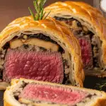 Filet mignon croûte foie gras sauce morilles gastronomique élégant