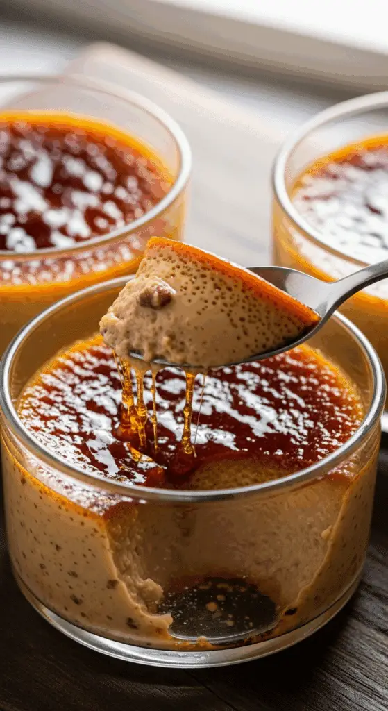 Flan aux marrons crème lisse croûte caramélisée dorée ramequin