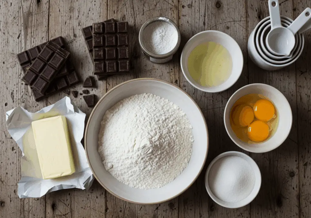 Ingrédients bûche de Noël recette facile six composants