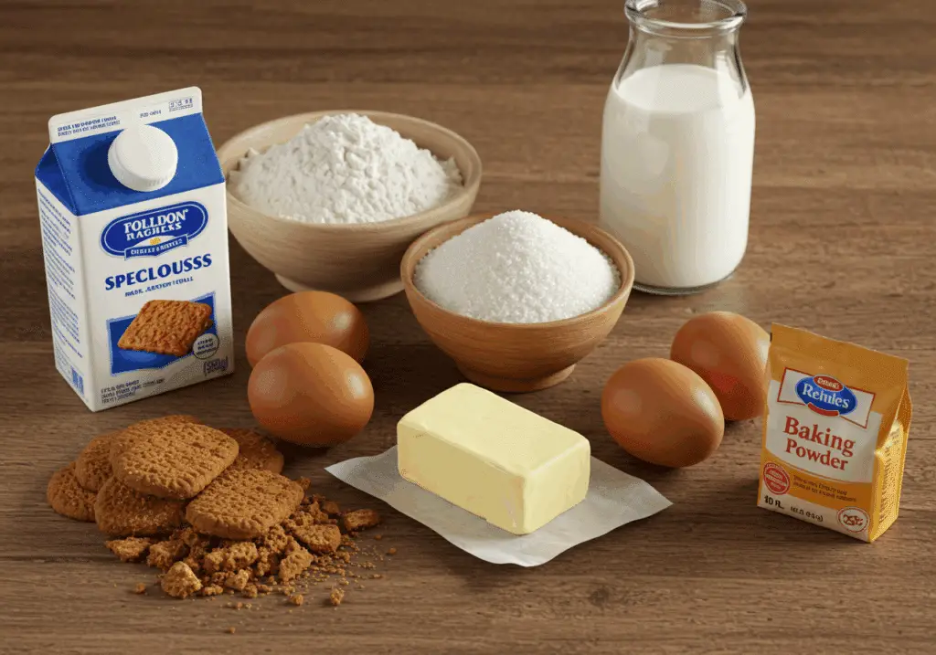 Ingrédients frais cake spéculoos moelleux qualité maison authentique