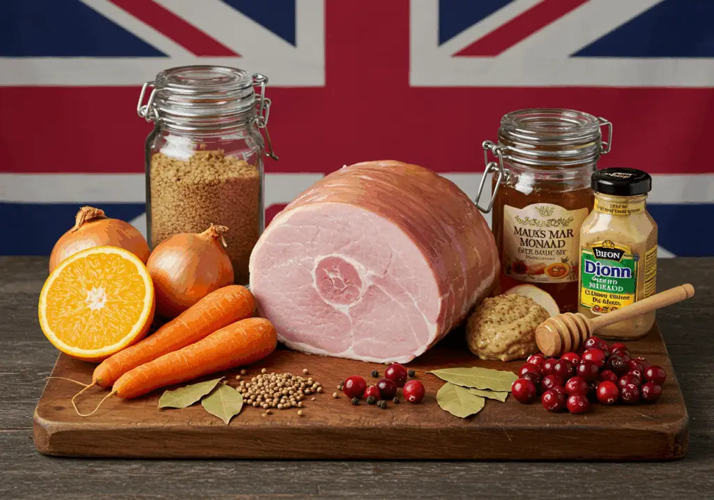 Ingrédients jambon Noël anglaise qualité britannique authentique traditionnelle