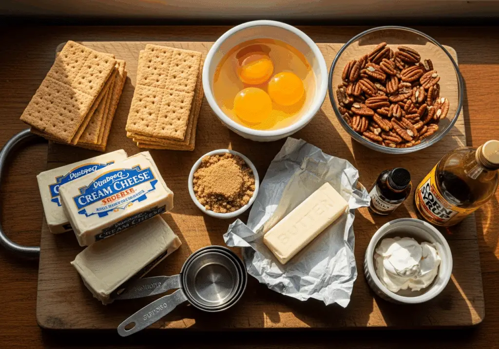 Ingrédients mini cheesecakes tarte noix pécan frais qualité