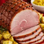 Jambon Noël aux épices glacé miel cannelle badiane parfumé festif