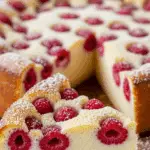 Millasson aux framboises traditionnel limousin flan rustique doré