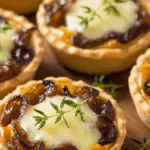 Mini-tartelettes Noël oignons caramélisés comté plateau festif