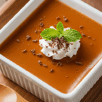 Mousse au Carambar aérienne verrine élégante texture fondante nostalgique