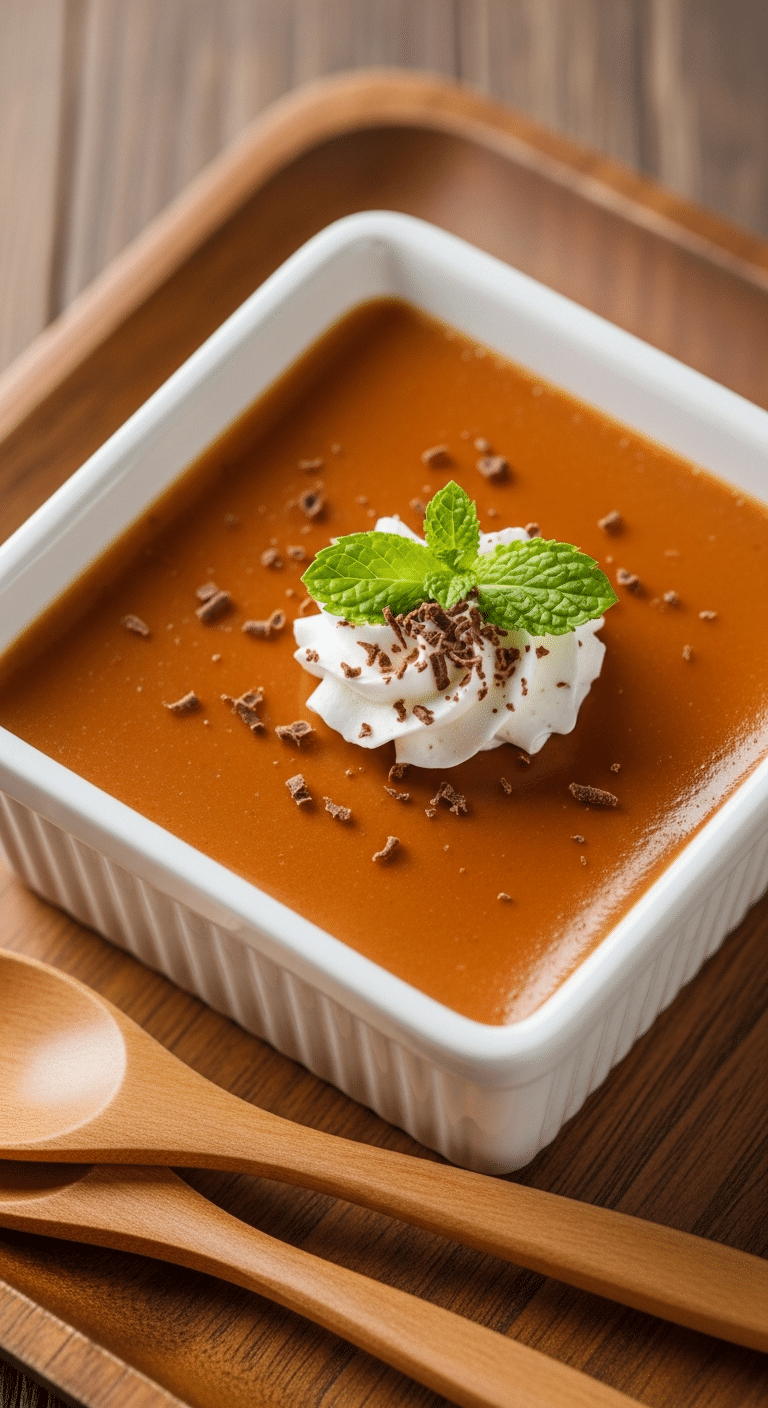 Mousse au Carambar aérienne verrine élégante texture fondante nostalgique