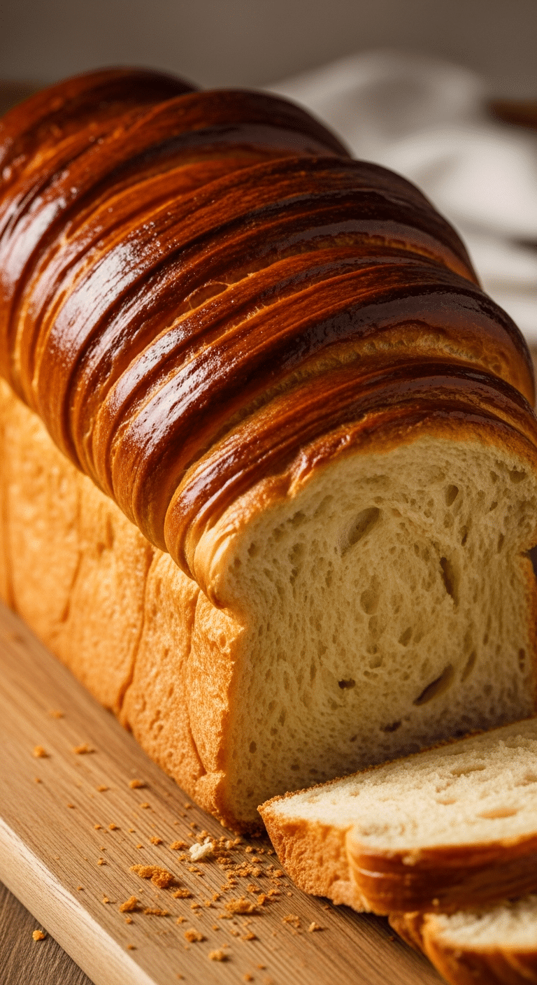 Pain brioché yaourt moelleux doré texture cotonneuse fondante