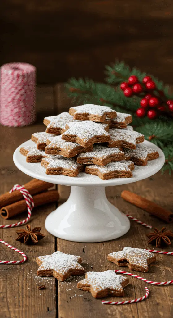 petits sablés de noël à la cannelle dorés festifs magiques